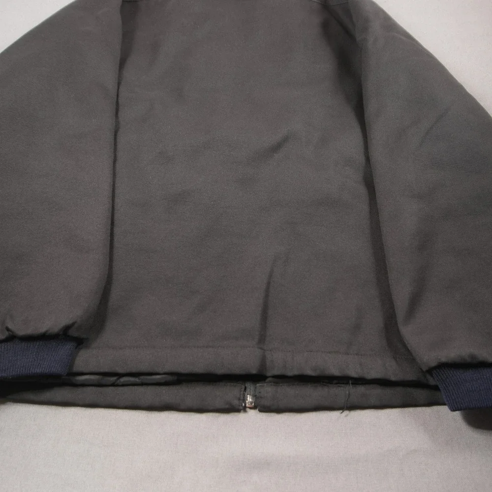 Corduroy Collar Quilted Lined Men Jacket XL Work Utility Nylon Chore Black